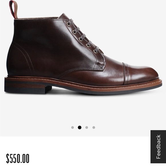 Allen Edmonds Dark Brown Leather Boots (Patton Weatherproof Cap-toe Boot) main image 9